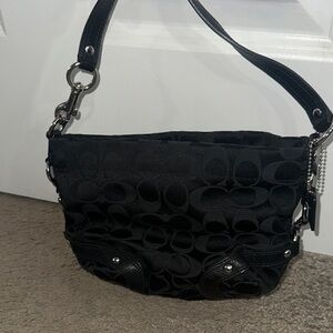 Coach Black Signature Shoulder Bag